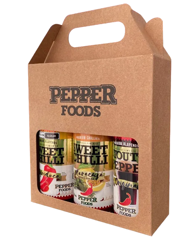 Kit personalizado com 3 molhos Pepper Foods